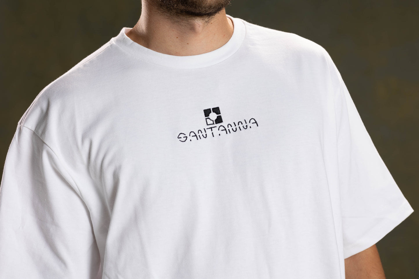 Santanna Square White T-Shirt (Logo Back)