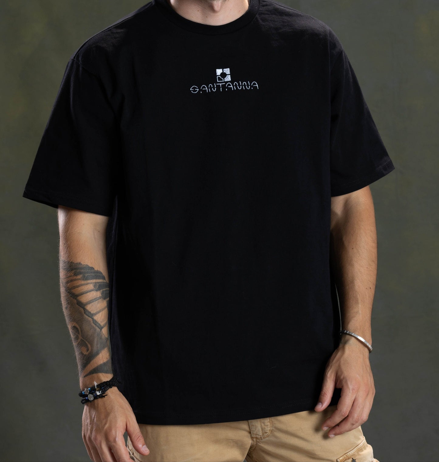 Santanna Square Black T-Shirt (Clean Back)