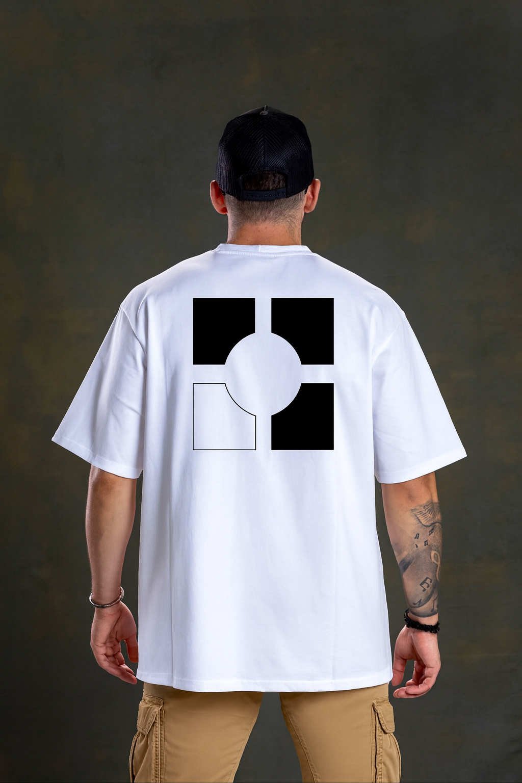 Santanna Square White T-Shirt (Logo Back)
