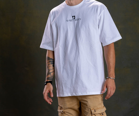 Santanna Square White T-Shirt (Logo Back)