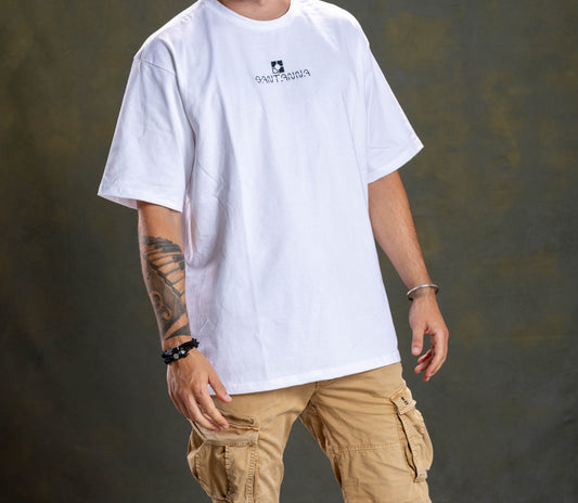 Santanna Square White T-Shirt (Clean Back)