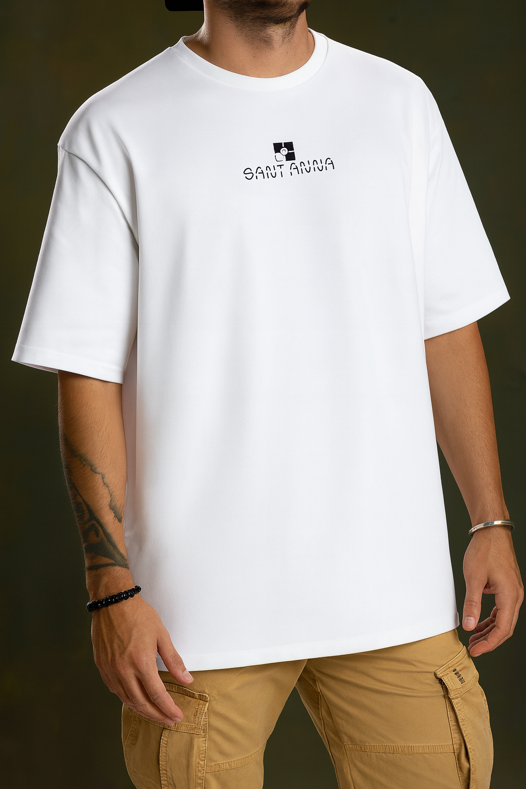 Santanna Square White T-Shirt (Clean Back)