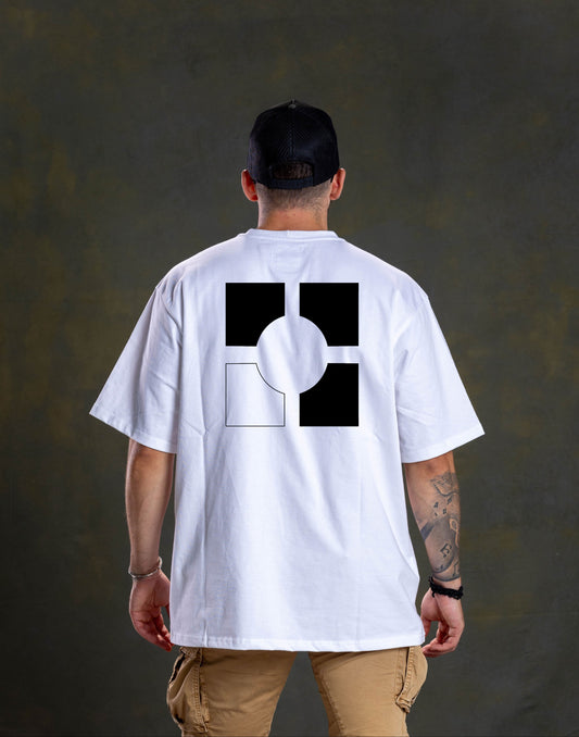 Santanna Square White T-Shirt (Logo Back)